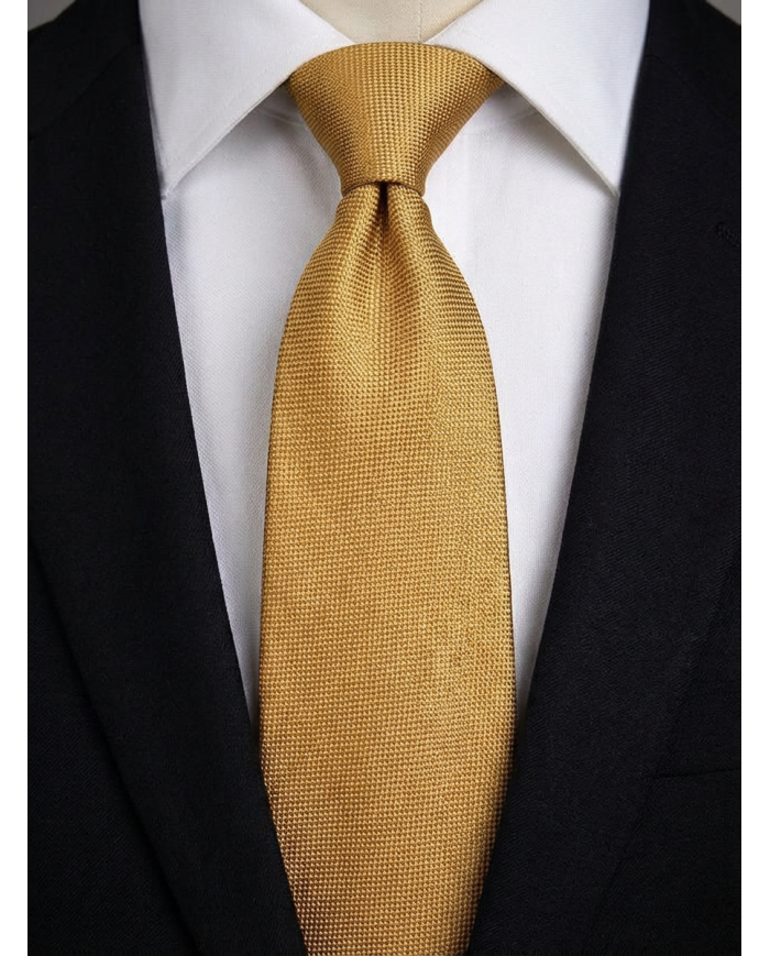 Cravate.tn | Cravate Jaune faux uni