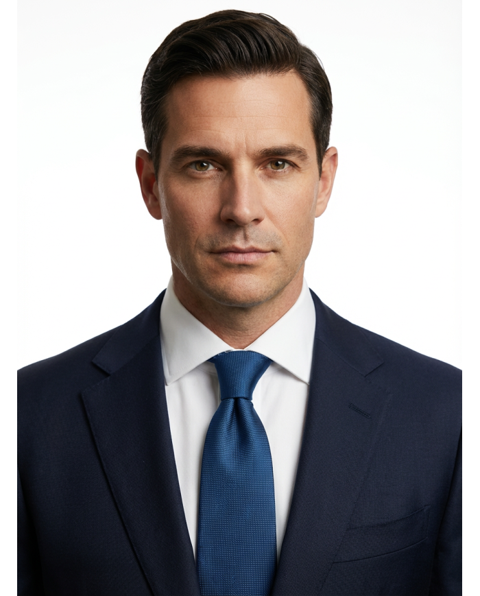 Cravate.tn | Cravate Bleu ocean Faux Uni