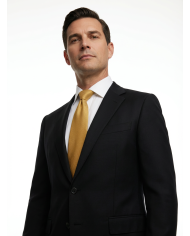 Cravate.tn | Cravate Jaune faux uni