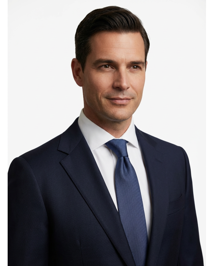 Cravate.tn | Cravate grise-bleu faux uni