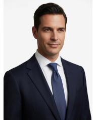 Cravate.tn | Cravate grise-bleu faux uni