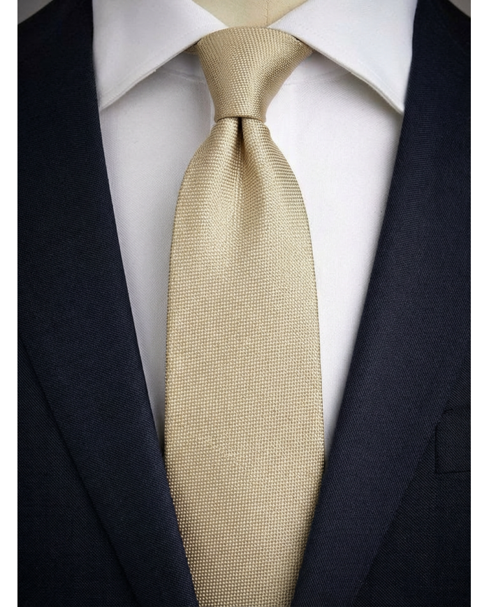 Cravate.tn | Cravate champagne uni