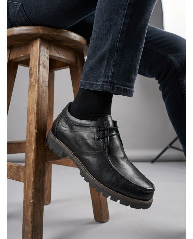 Cravate.tn | Chaussures Décontractées en cuir - Noir