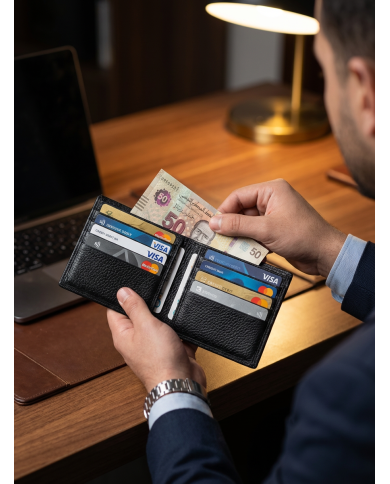 Cravate.tn | Portefeuille Cuir Noir