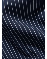 Chemise col ouvert Bleu nuit avec rayure blanche