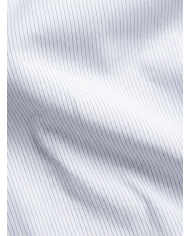 Chemise blanche homme à fines rayures en bleu