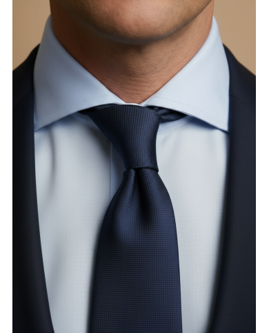 Cravate.tn | Cravate Bleu Marine Faux Uni