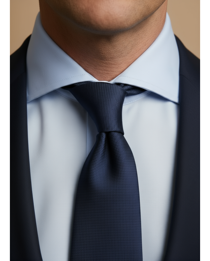 Cravate.tn | Cravate Bleu Marine Faux Uni