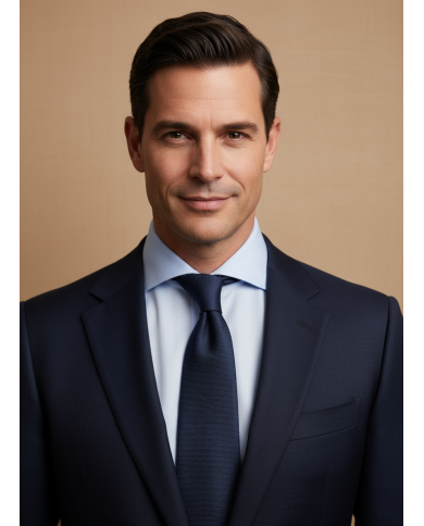 Cravate.tn | Cravate Bleu Marine Faux Uni