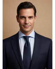 Cravate.tn | Cravate Bleu Marine Faux Uni