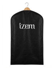 Lot de 3 housses de costume en noir avec contour beige - Izem