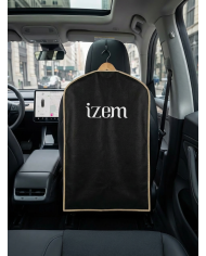 Lot de 3 housses de costume en noir avec contour beige - Izem