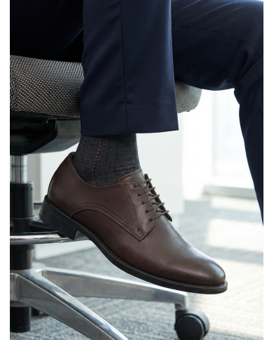 Cravate.tn | Chaussures oxford classique en marron togo