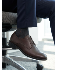 Cravate.tn | Chaussures oxford classique en marron togo