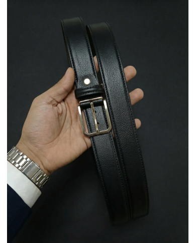 Cravate.tn | Ceinture Cuir : noire (Grande taille)