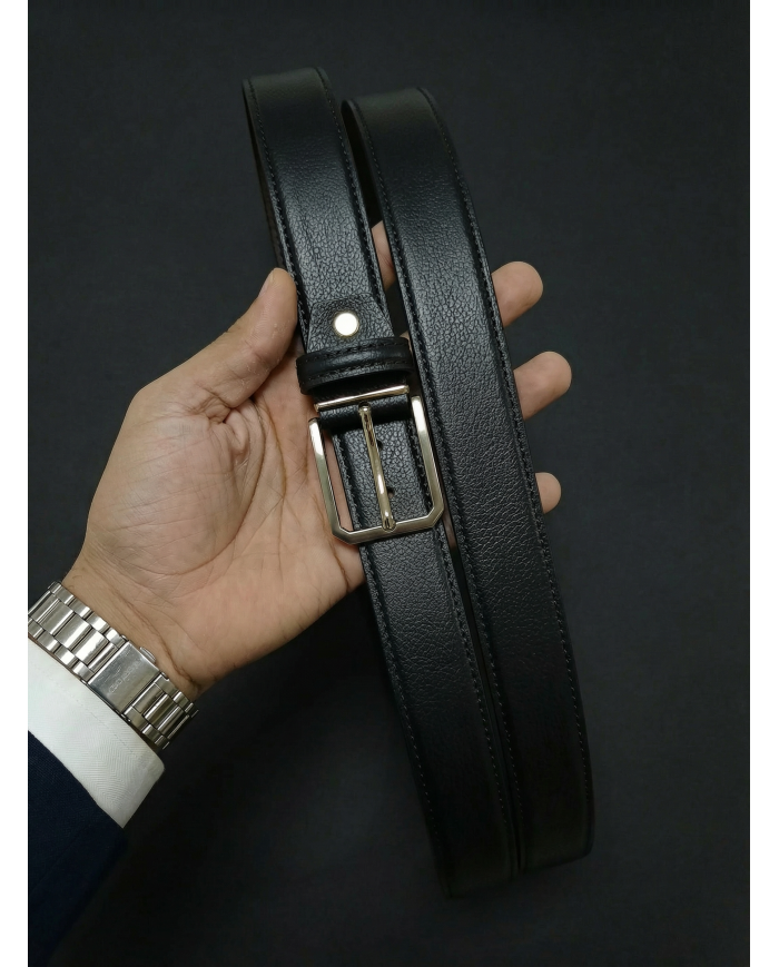 Cravate.tn | Ceinture Cuir : noire (Grande taille)