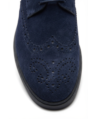 Chaussures Lorenzi en cuir daim : Bleu marine