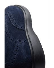 Chaussures Lorenzi en cuir daim : Bleu marine