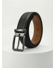 Ceinture cuir réversible : Camel et noir