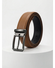 Ceinture cuir réversible : Camel et noir
