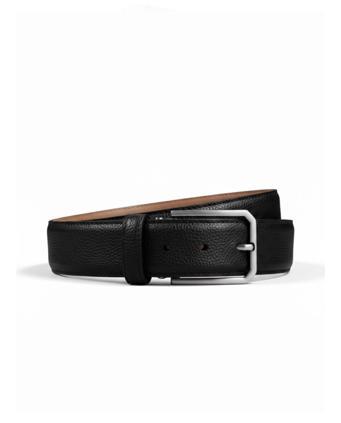 Coffret ceinture et portefeuille noir : 100% Cuir