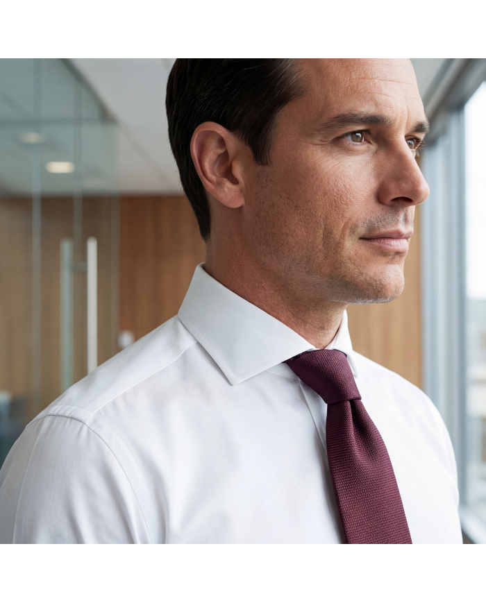 Coffret ceinture et portefeuille en cuir grainé : marron