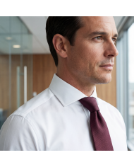 Coffret ceinture et portefeuille en cuir grainé : marron