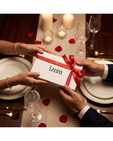 Coffret ceinture et portefeuille en cuir grainé : marron