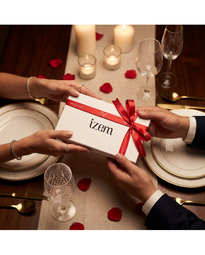 Coffret ceinture et portefeuille en cuir grainé : marron