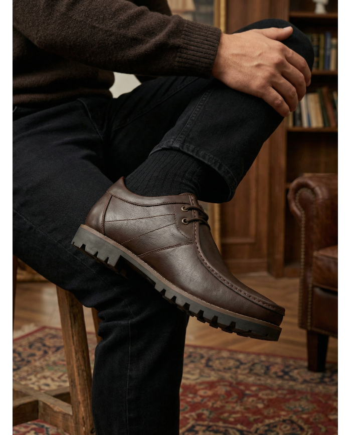 Cravate.tn | Chaussures Décontractées en cuir - Marron