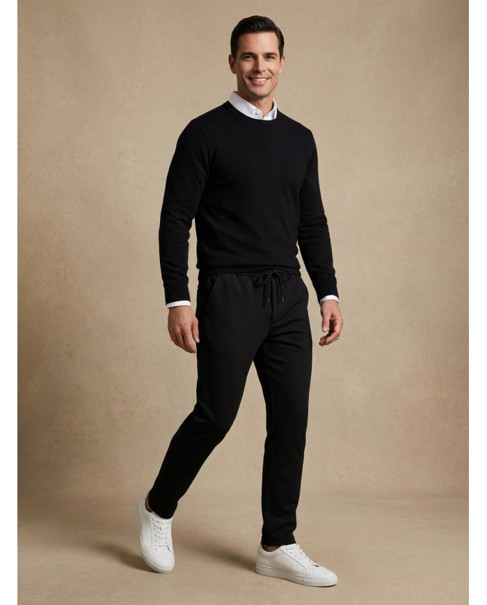 Pack 2 Pantalons :  Calvornis décontracté casual : Gris claire & Noir