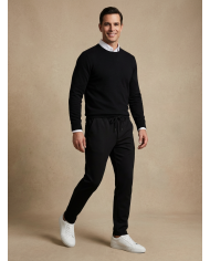 Pack 2 Pantalons :  Calvornis décontracté casual : Gris claire & Noir